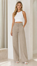 Pantalón vaquero de pierna ancha y cintura alta