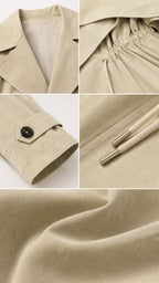 Chaqueta trench corta con cordón en la cintura
