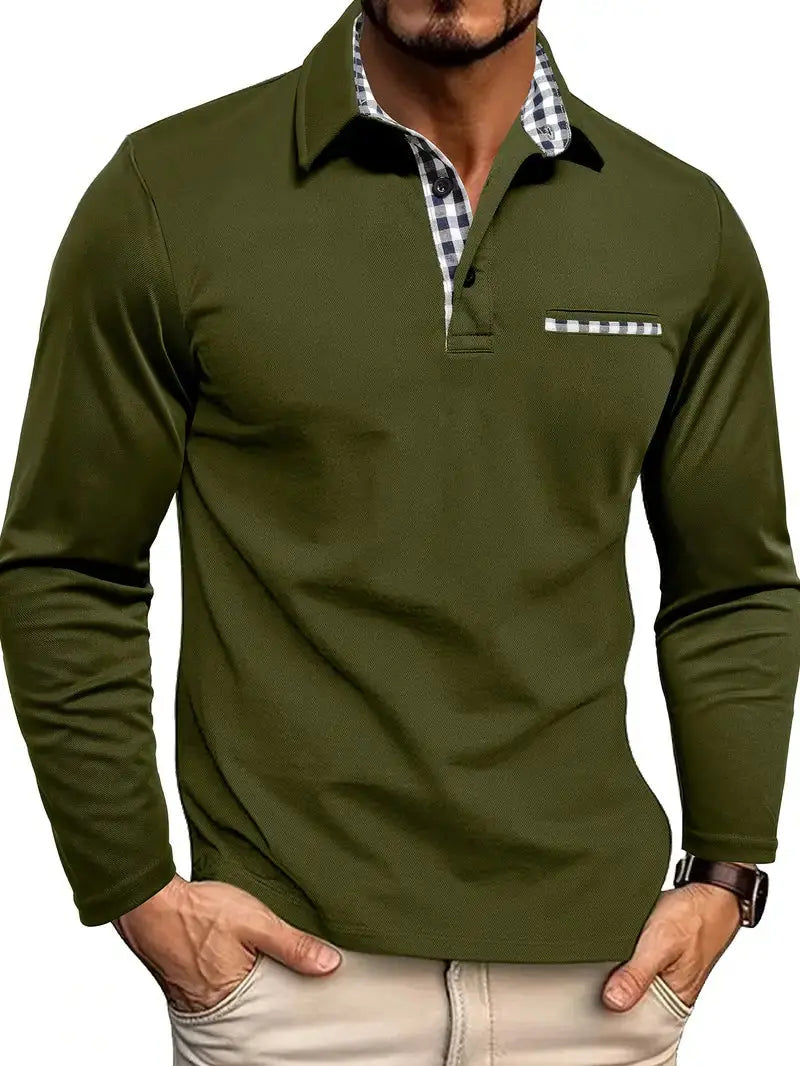 Polo de Hombre Stretch de Manga Larga