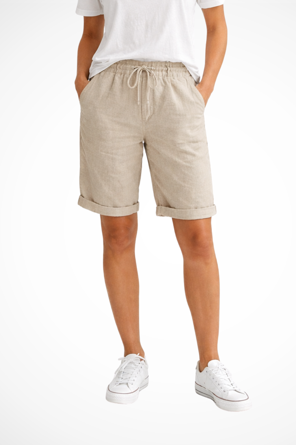Pantalón capri de lino