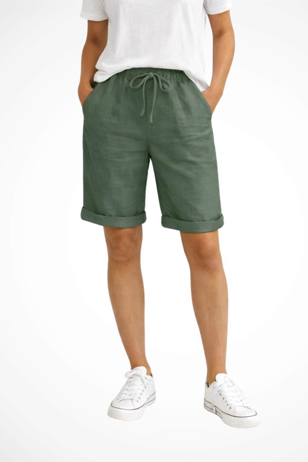 Pantalón capri de lino