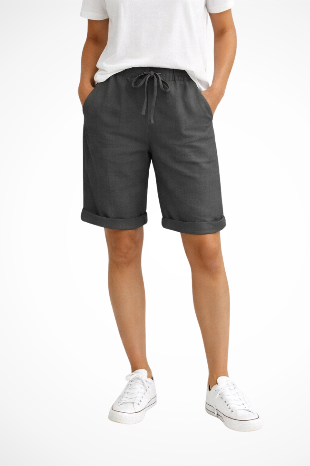 Pantalón capri de lino