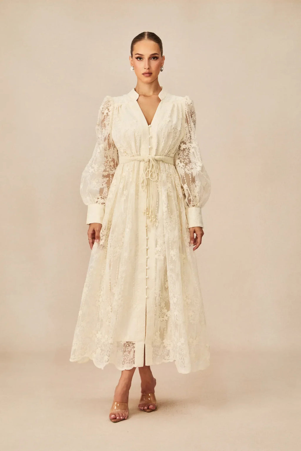 Vestido Midi con Escote en V