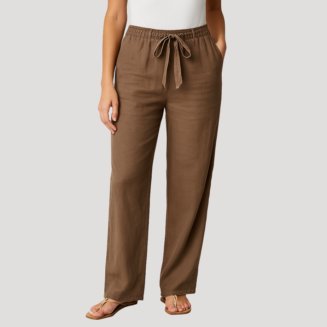 Pantalón casual con cintura elástica