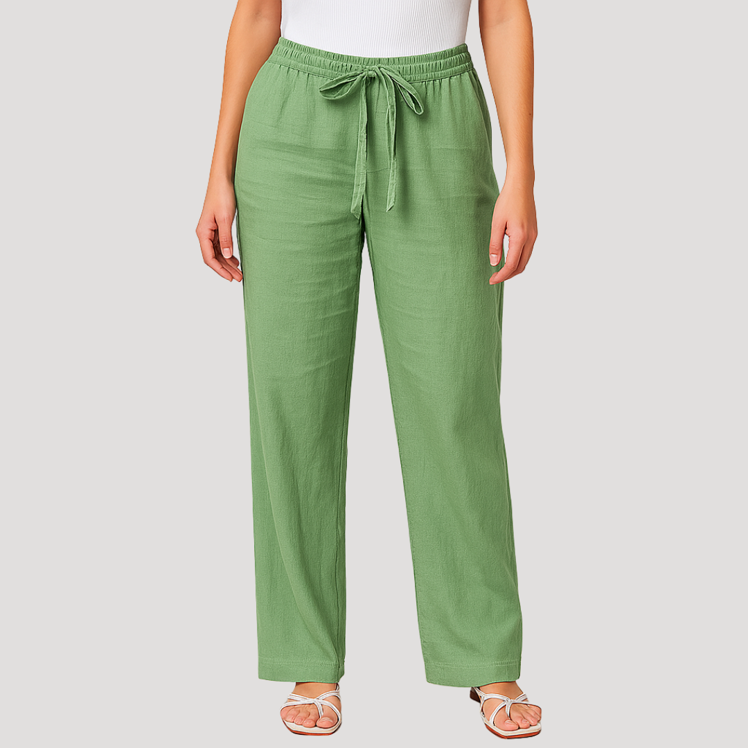 Pantalón casual con cintura elástica