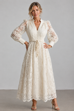 Vestido Midi con Escote en V