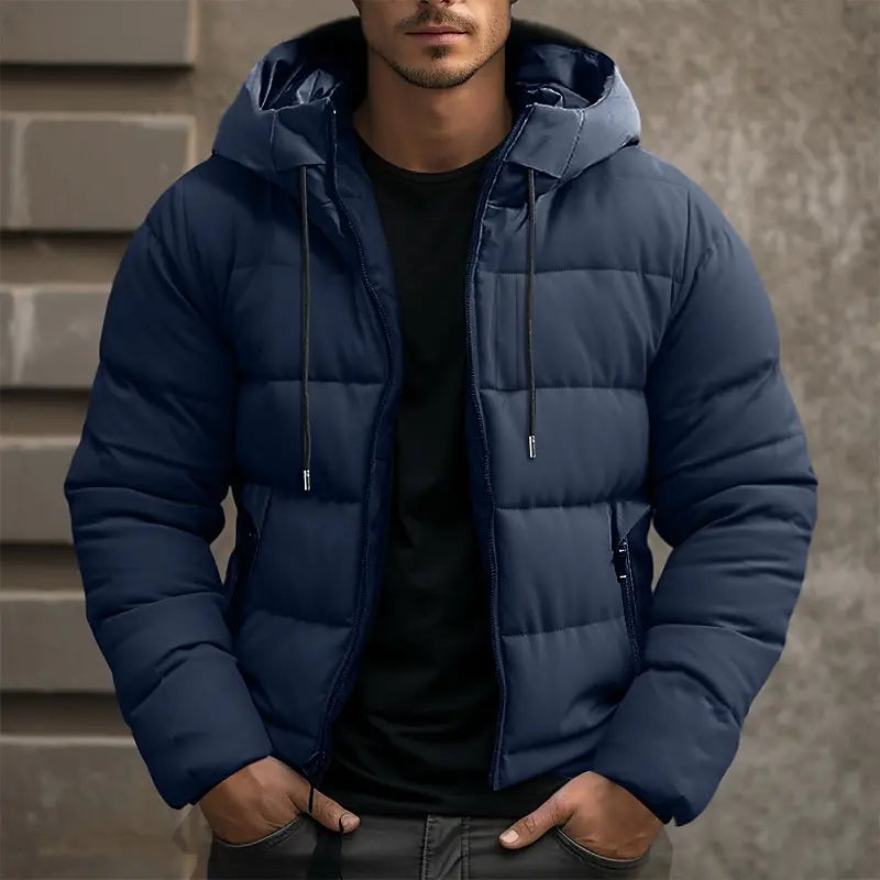 Chaqueta acolchada de invierno con capucha.
