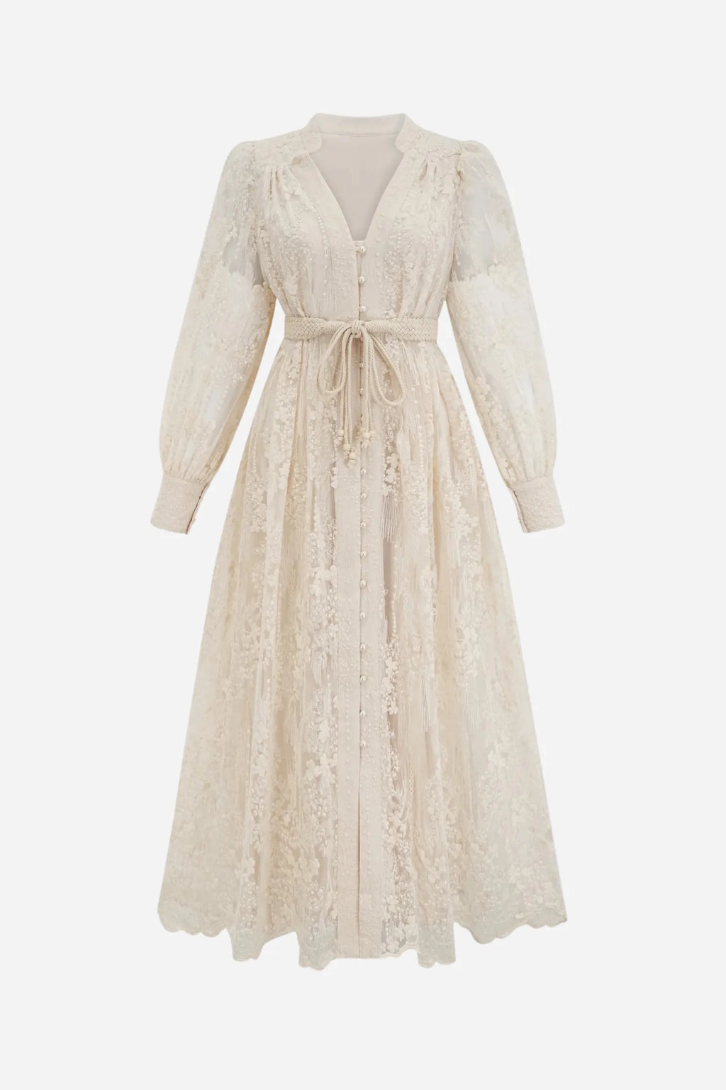 Vestido Midi con Escote en V