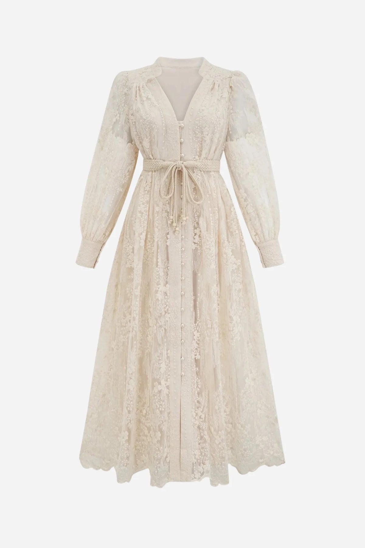 Vestido Midi con Escote en V