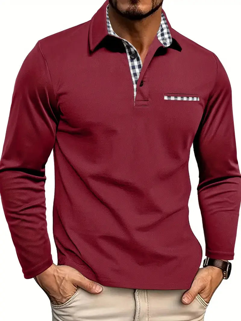Polo de Hombre Stretch de Manga Larga