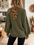 Jersey oversize de punto con mangas farol