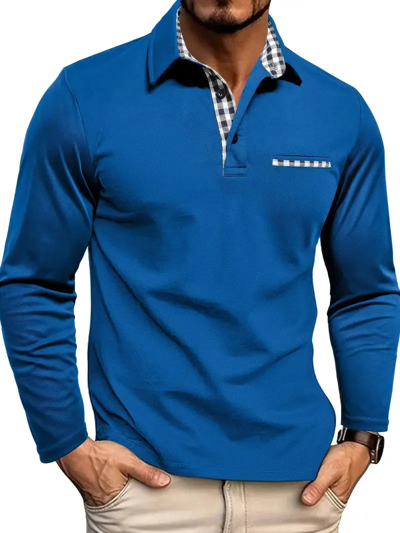 Polo de Hombre Stretch de Manga Larga