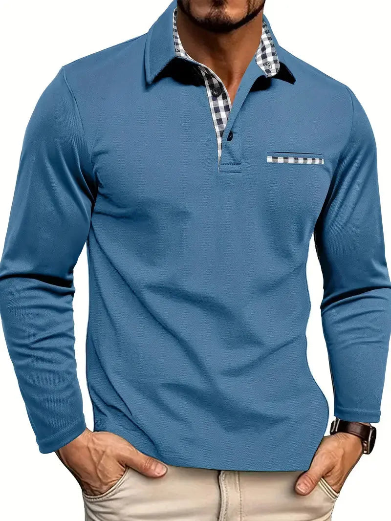 Polo de Hombre Stretch de Manga Larga