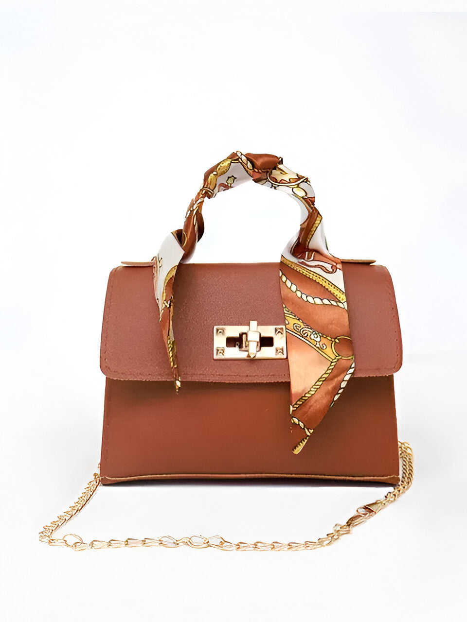 Bolso de Mano con Pañuelo y Cadena