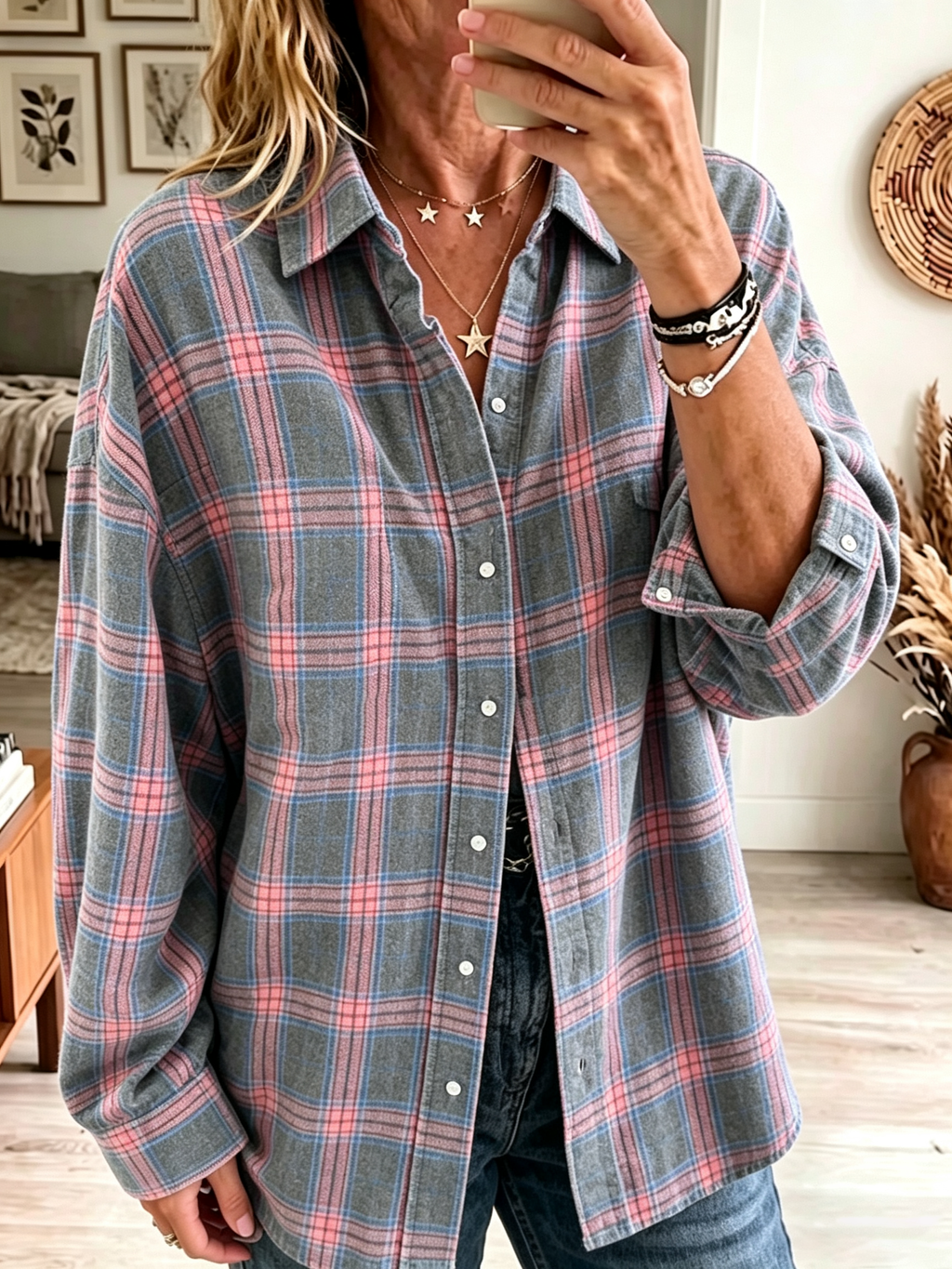 Camisa oversize de cuadros