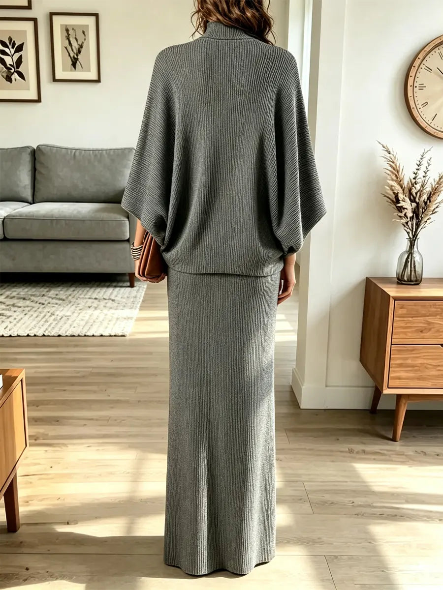 Conjunto elegante de top y falda