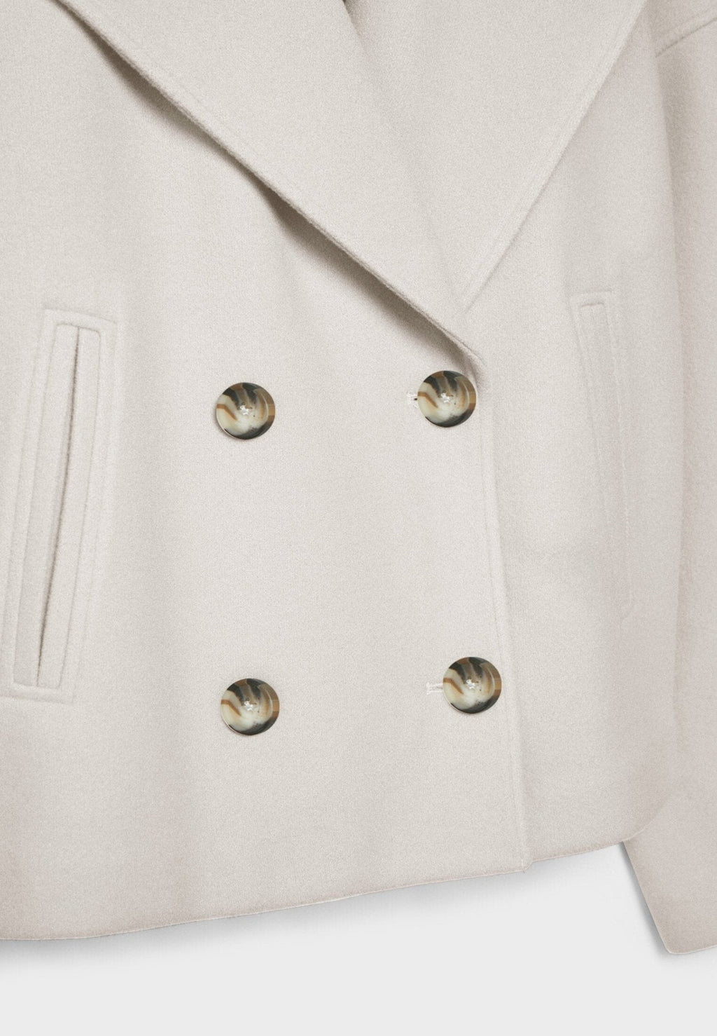 Chaqueta cruzada cómoda y elegante